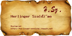 Herlinger Szalóme névjegykártya